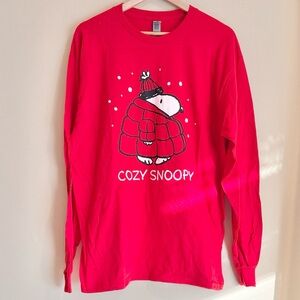 Peanuts Cozy snoopy puffer coat graphic long sleeve t shirt